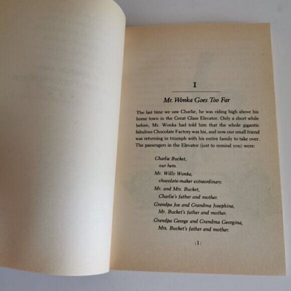 1988 Charlie and the Great Glass Elevator Paperback, Roald Dahl Vintage Kid Book - Picture 5 of 8